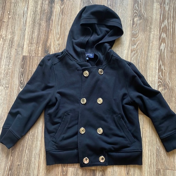 Jones New York Tops - Three Quarter Sleeve Double Breasted Hoodie